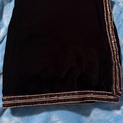 Gorgeous Black Velvet Shawl