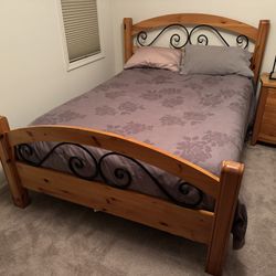 Queen Bed, Dresser, Nightstand, and Mirror