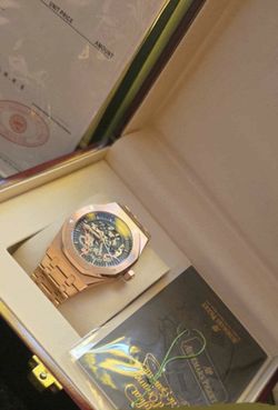 AP Skeleton Rose Gold Watch