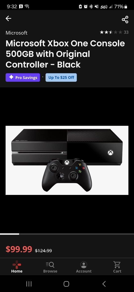 Xbox One Used.  $100.00 