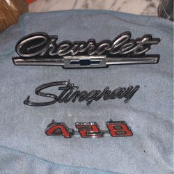 428 Chevy Emblem Stingray Emblem And Chevrolet Impala Emblem 