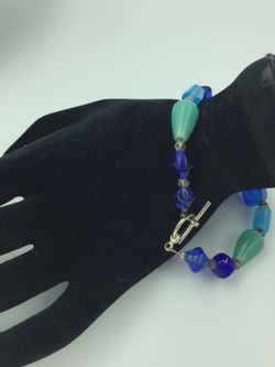 Multi Color Beaded Toggle Clasp Bracelet