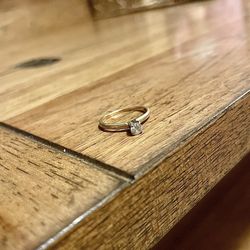 14k Yellow Gold .26 ct Solitaire Diamond Engagement Ring