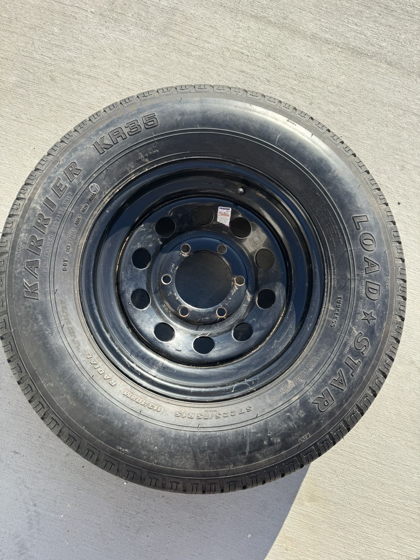 New Provider ST225/75R15 Trailer Tire
