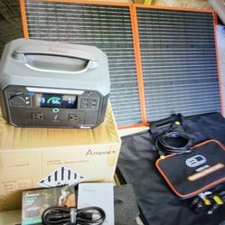 COMBO CAMPING KIT-AMPACE ANDES 600W FAST CHARGING APP CONTROL +120WSOLAR PANEL