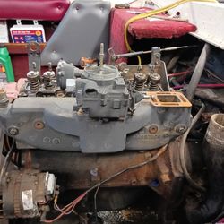 Exhaust Manifold, Riser ,carb And Extension.