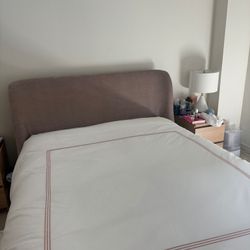 West Elm Queen Bed For Sale — Mattress Included! 