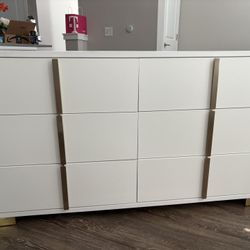 White And Gold Dresser