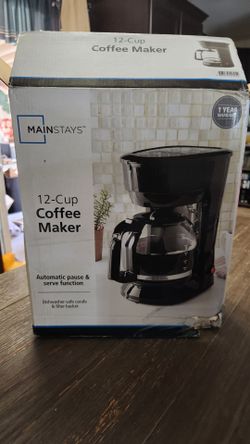 Mainstays Black 12-Cup Drip Coffee Maker