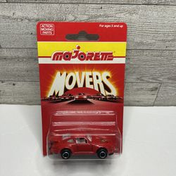 Vintage Majorette  Red ‘1990 Porsche 911 Turbo 200 Series / Action Moving Parts •  Die Cast Metal • Made in France  