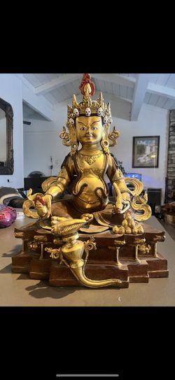 Tibet Yellow jamahalla Buddha Statue