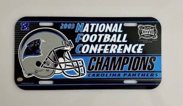Champions North Carolina Panthers 2003 National Football Conference Super Bowl License Plate