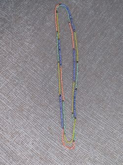 Multi colored beaded long/layered necklace