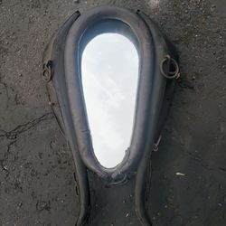 Antique Leather Horse Collar Mirror
