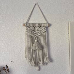 2 Boho Macramé Hanging Decor Pieces– Woven Wall Decor