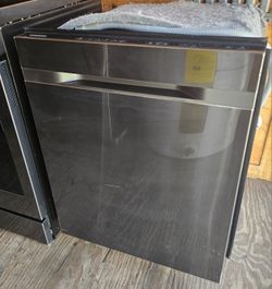 SAMSUNG DARK STAINLESS STEEL DISHWASHER WITH INTERIOR STAINLESS STEEL TOO.....$ 180