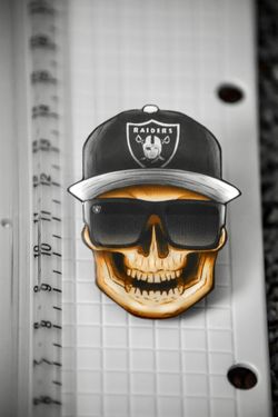 Raider Skull Head Pin