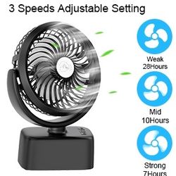 Desk Fan, USB Powered Small Fan Quiet Portable Fan