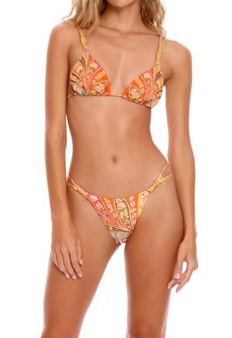 Agua Bendita Lula Adele Reversible Floral Bikini Bottom In All Sizes