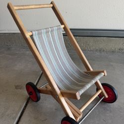 Kids Wood Doll Stroller