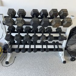 Weight Rack & Dumbbells 5-60 Lbs