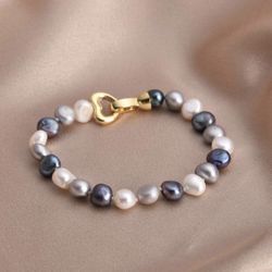 Multicolor Cultural Heart Clasp Pearl !!!!! 