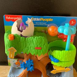 FISHER-PRICE LITTLE PEOPLE HATCH & SLIDE PLAYSET BABY DINOSAURS ,I HAVE ADDED 2 EXTRA BABY DINOSAURS 