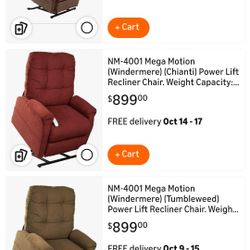 Windermere NM-4001 Power Lift Recliner $300