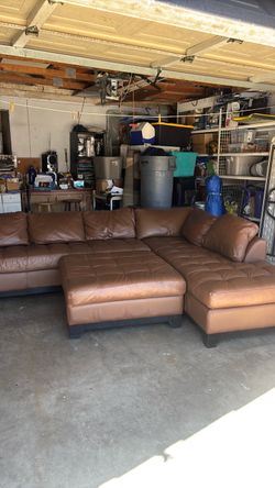 Brown Leather Couch