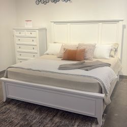 Trulani King Panel Bed & Chest