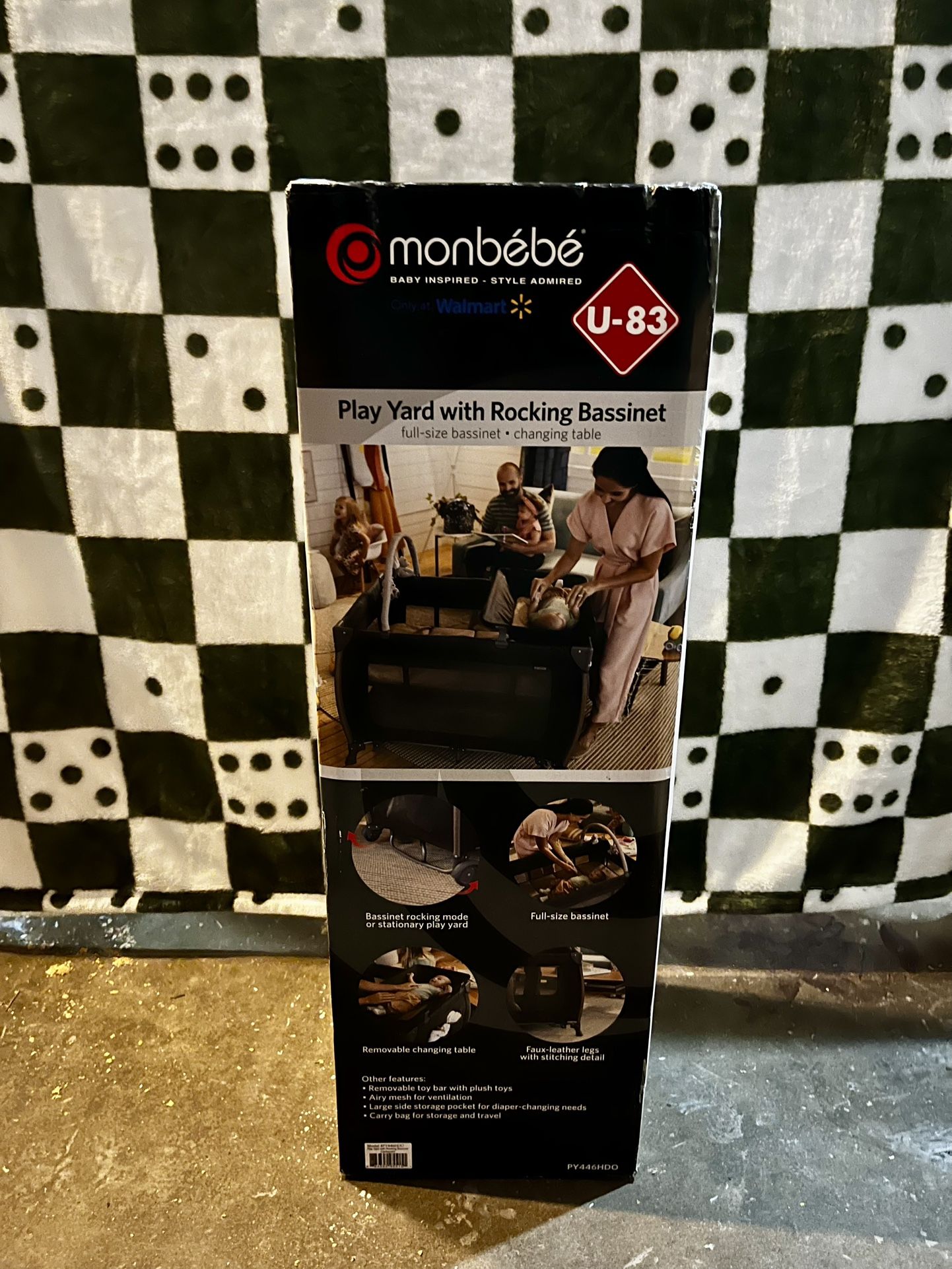 Monbebe Willow Rocking Play Yard with Full Size Bassinet