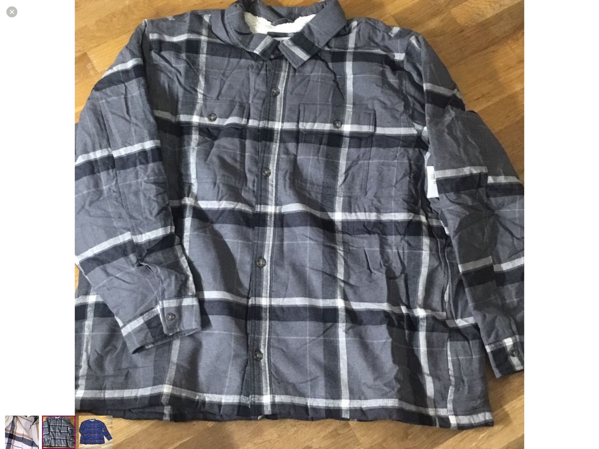 only $20 NWT $70 RETAIL - MENS Sherpa Lined Flannel
