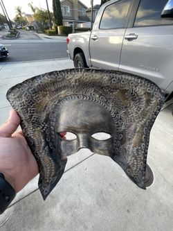 Handmade Leather Decorative Mask – Tribal Style Wall Art