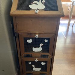 Authentic 1970s Rustic Solid Wood Kitchen Hutch / Pantry Cabinet - Farmhouse Chic