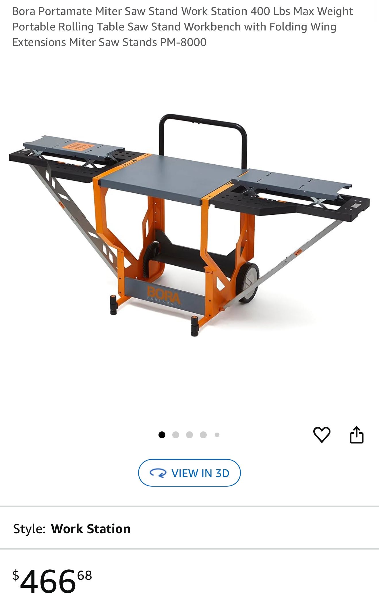 Bora Mitersaw Flip Workstation With Folding Wings