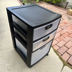 Sterilite Plastic 3 Drawer Ultra™ Cart Black - Storage Cabinet