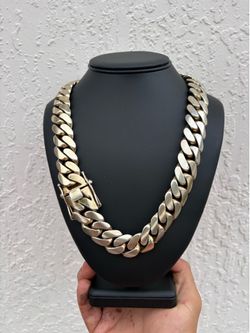 Cadena cubana de plata 925