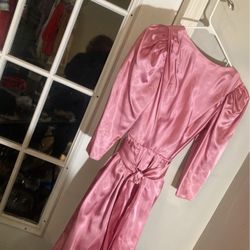 Vintage 1980 Satin Maxi Dress