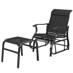 Outsunny Outdoor Glider with Ottoman