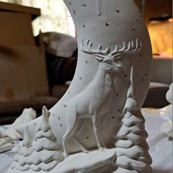 Deer Light Ceramic, Need To Paint