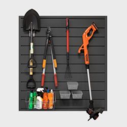 Proslat Charcoal 4x4 Slatwall  Panels Garage Organization