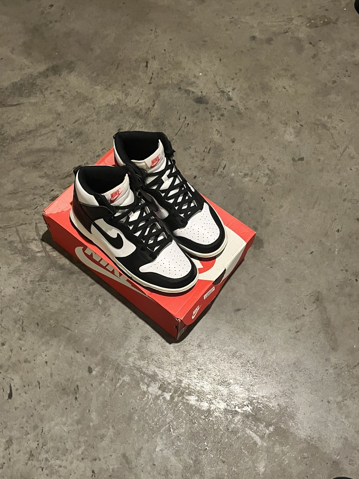 High Top Black And White Dunks