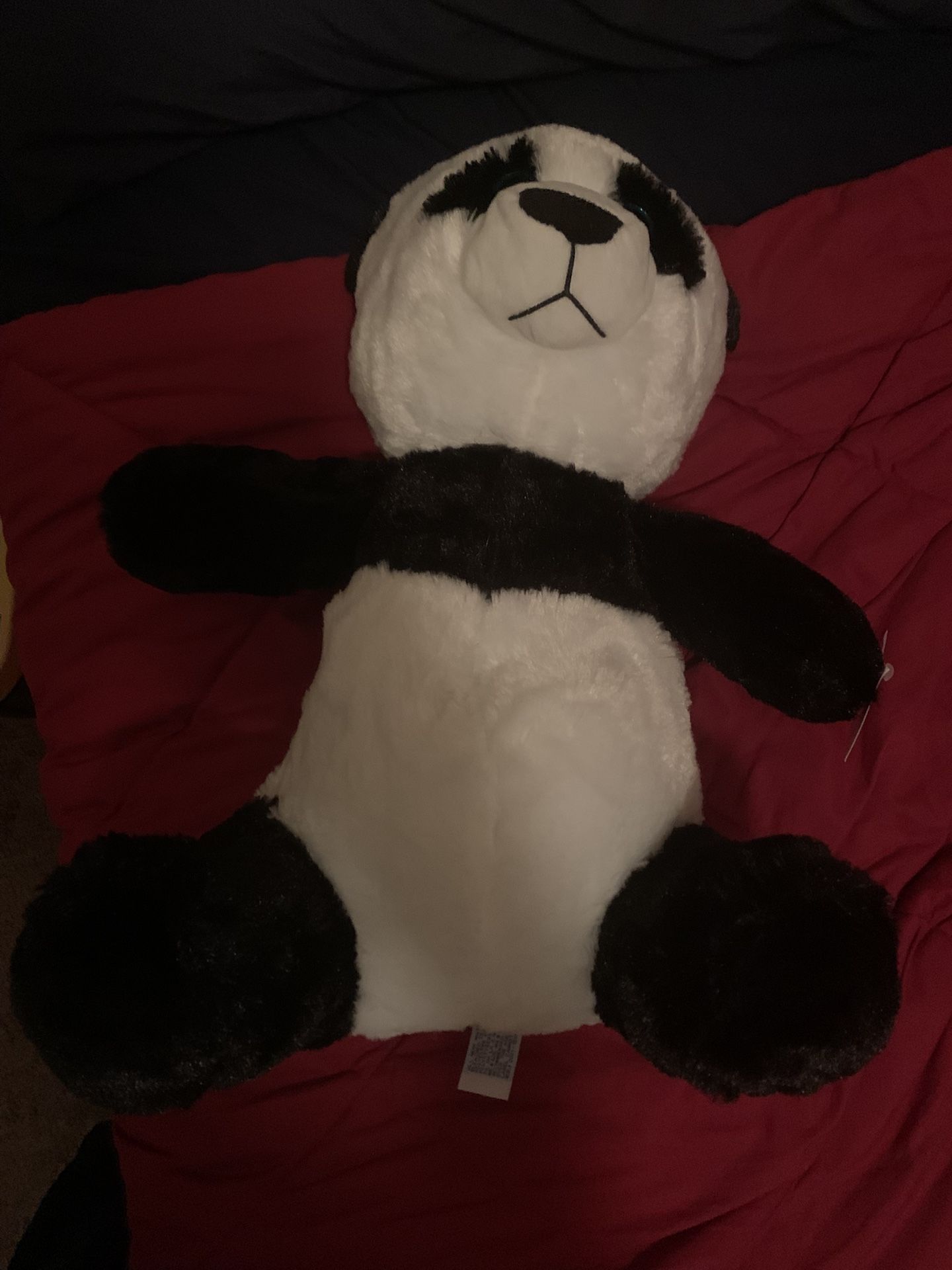 One black and white panda bear plush toy #plushie