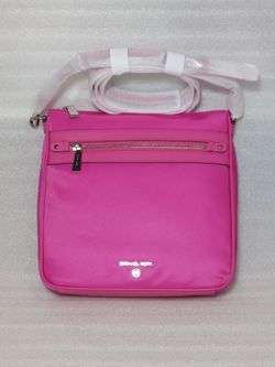 Michael Kors Designer Crossbody Bag Purse. New With Tags. Pink Silver. Beautiful Women's Handbag. Authentic