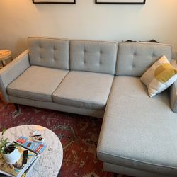 West Elm Mid Century 86" Reversible Sectional sofa