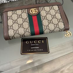 Gucci Authentic Wallet Large With License 