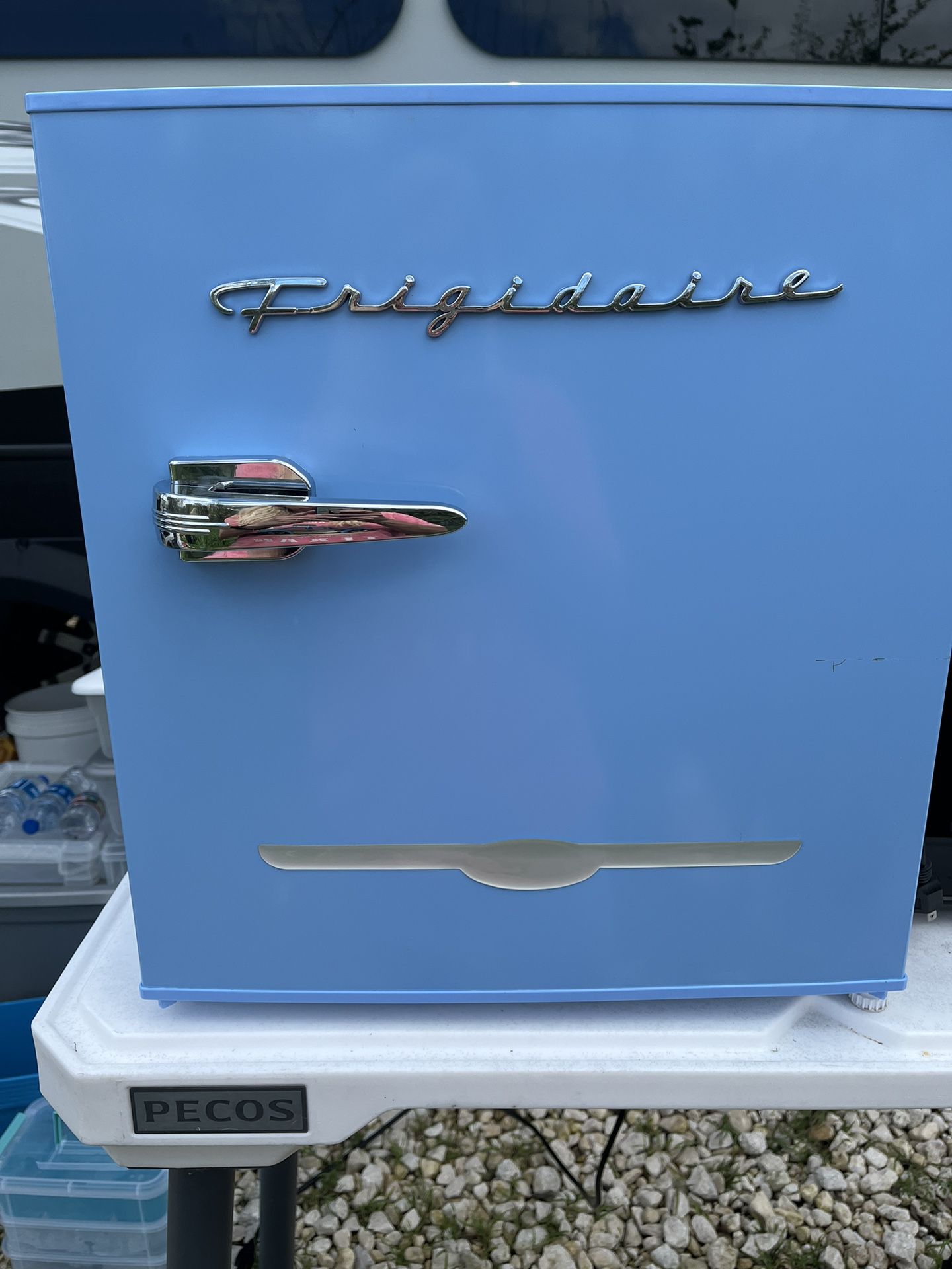 Vintage Frigidaire Blue Mini Fridge