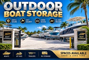 Outdoor boat jetski and trailer storage