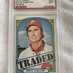 1972 Topps #751 Steve Carlton Traded PSA 7