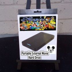 Portable External Hard Drive With 360 Disney Movies & Classic Movies